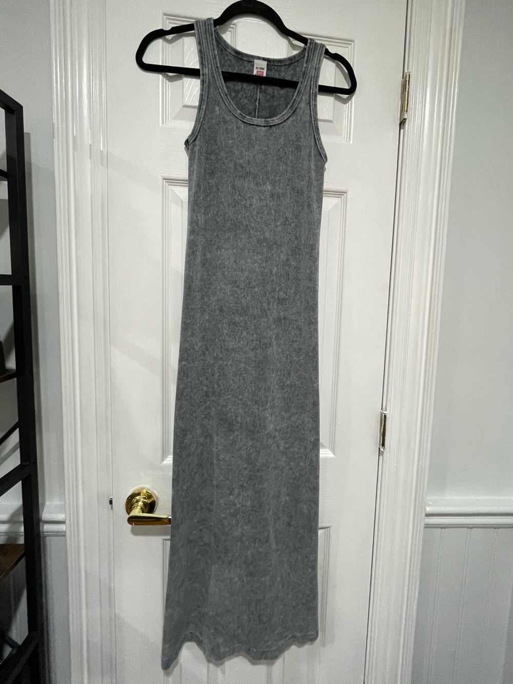 Re/Done Washed Gray Tank Maxi Dress